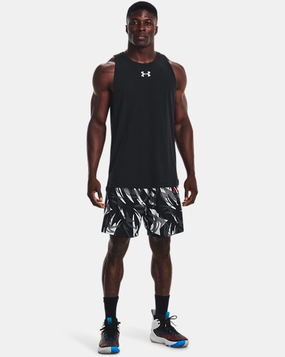 Men's UA Baseline 10'' Printed Shorts, Black, pdpMainDesktop image number 2